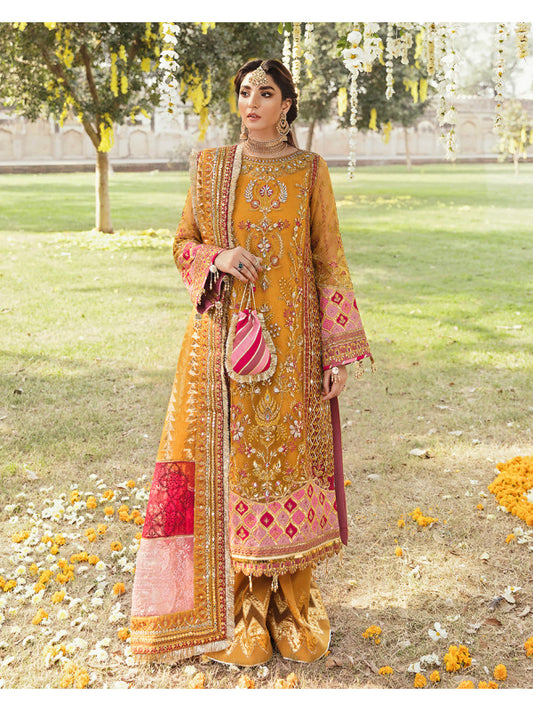 WU-03 Masakali | Embroidered Net 3-Piece Suit