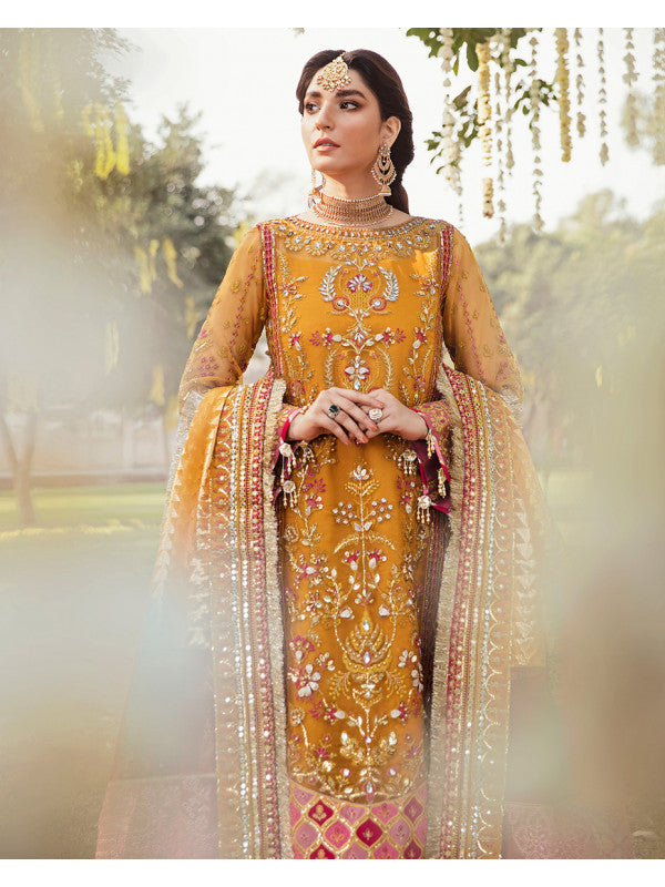 WU-03 Masakali | Embroidered Net 3-Piece Suit