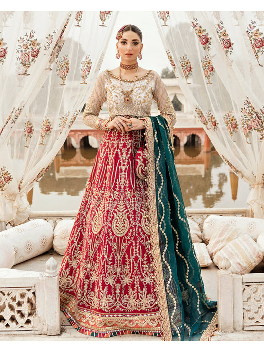 WU-04 Fareena | Embroidered Net 3-Piece Suit