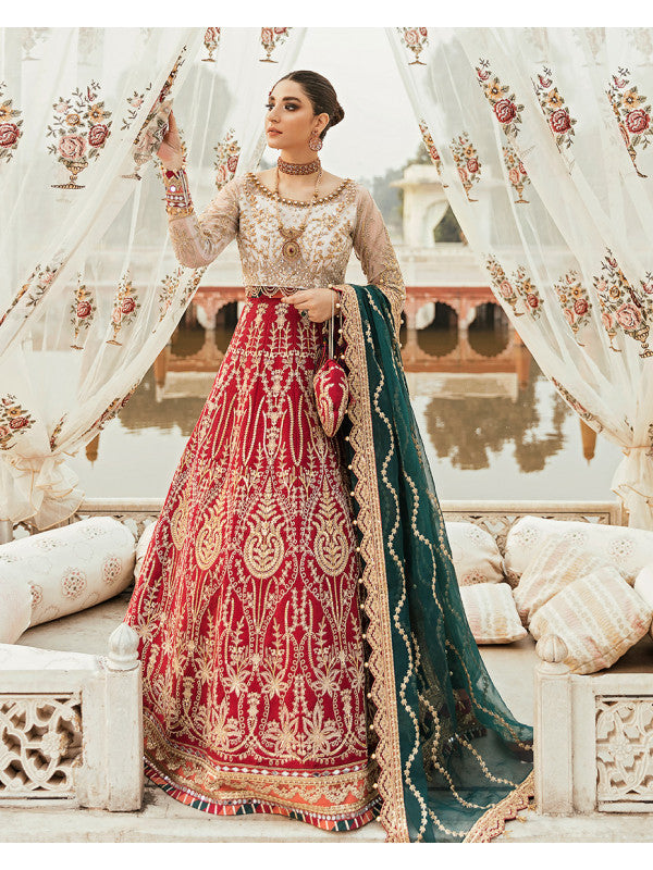 WU-04 Fareena | Embroidered Net 3-Piece Suit