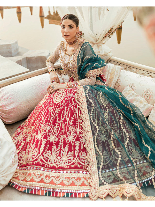 WU-04 Fareena | Embroidered Net 3-Piece Suit