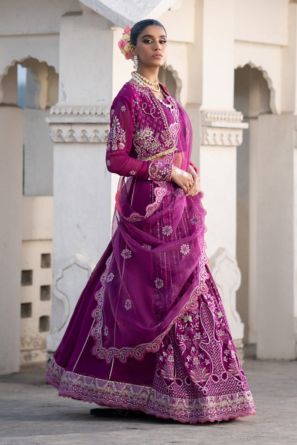 Gulbadan 3PC Unstitched | Embroidered Luxury Formal Dress