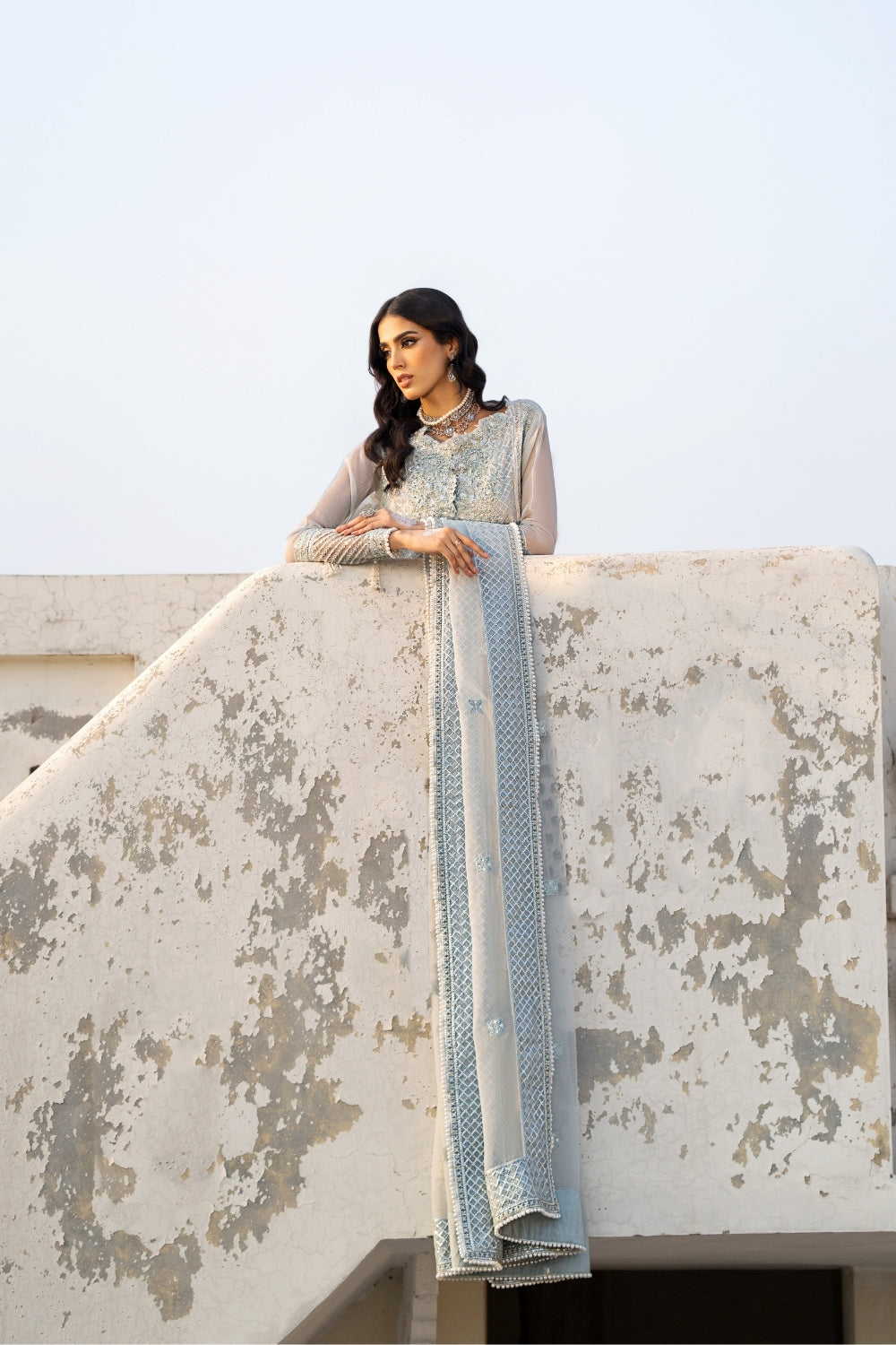 Mumtaz 3PC Unstitched | Embroidered Luxury Formal Dress