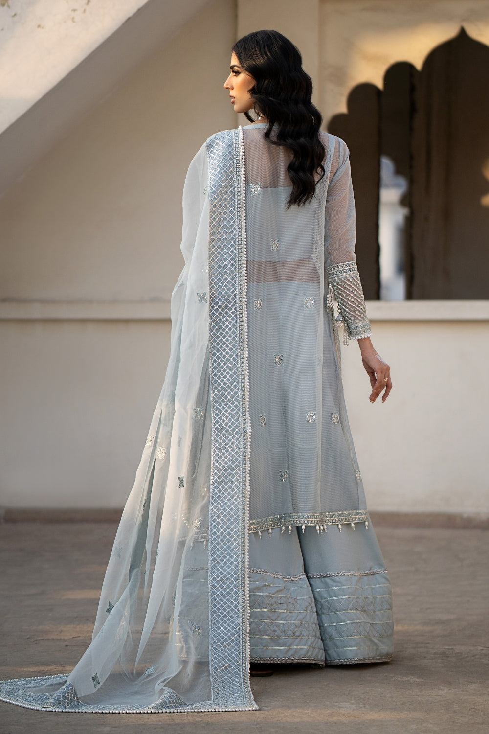 Mumtaz 3PC Unstitched | Embroidered Luxury Formal Dress