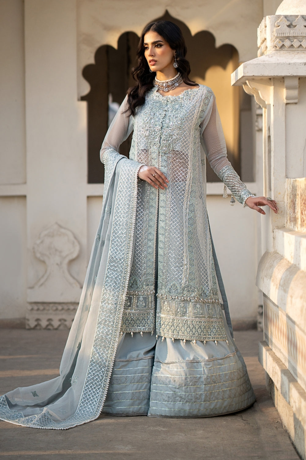 Mumtaz 3PC Unstitched | Embroidered Luxury Formal Dress