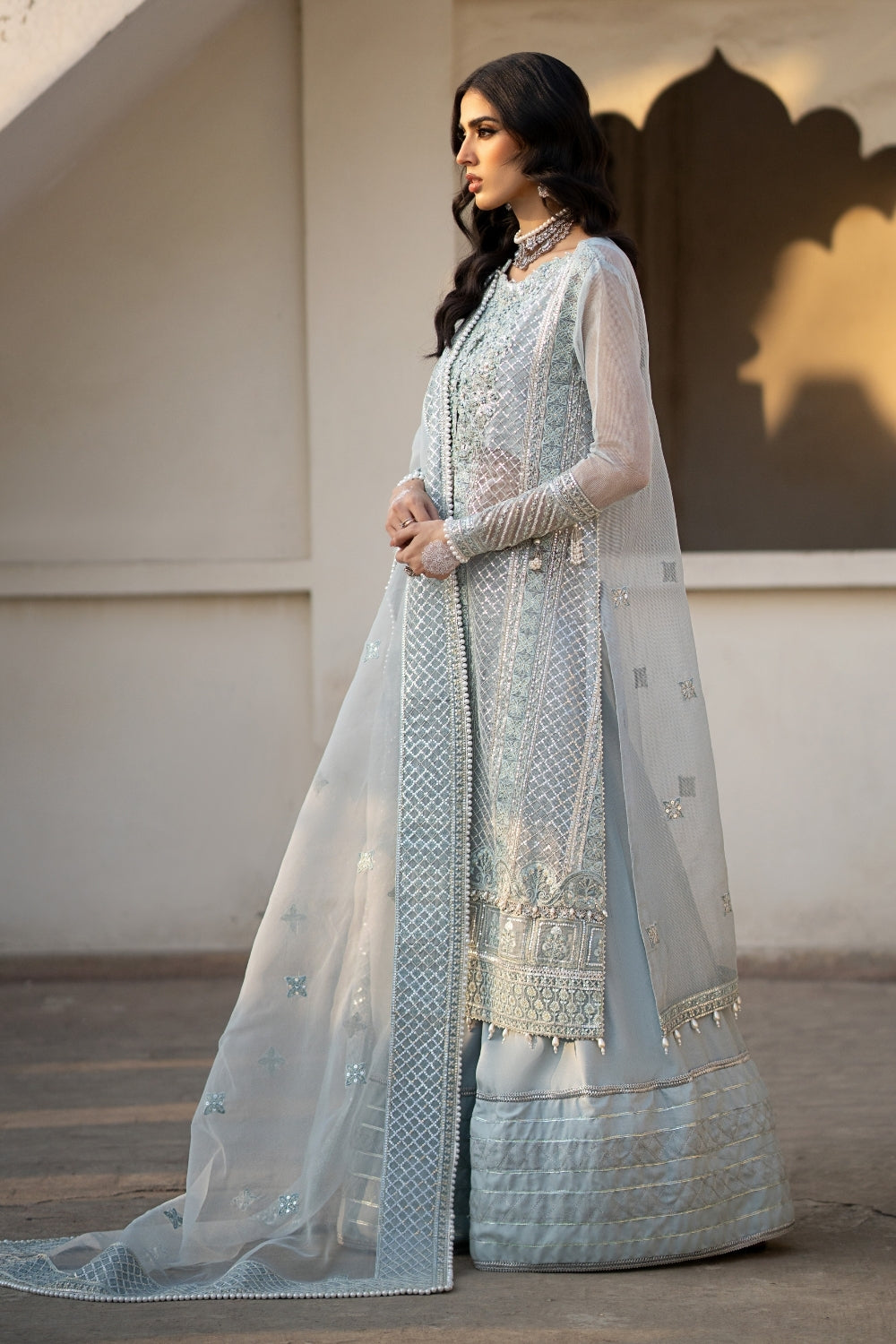 Mumtaz 3PC Unstitched | Embroidered Luxury Formal Dress