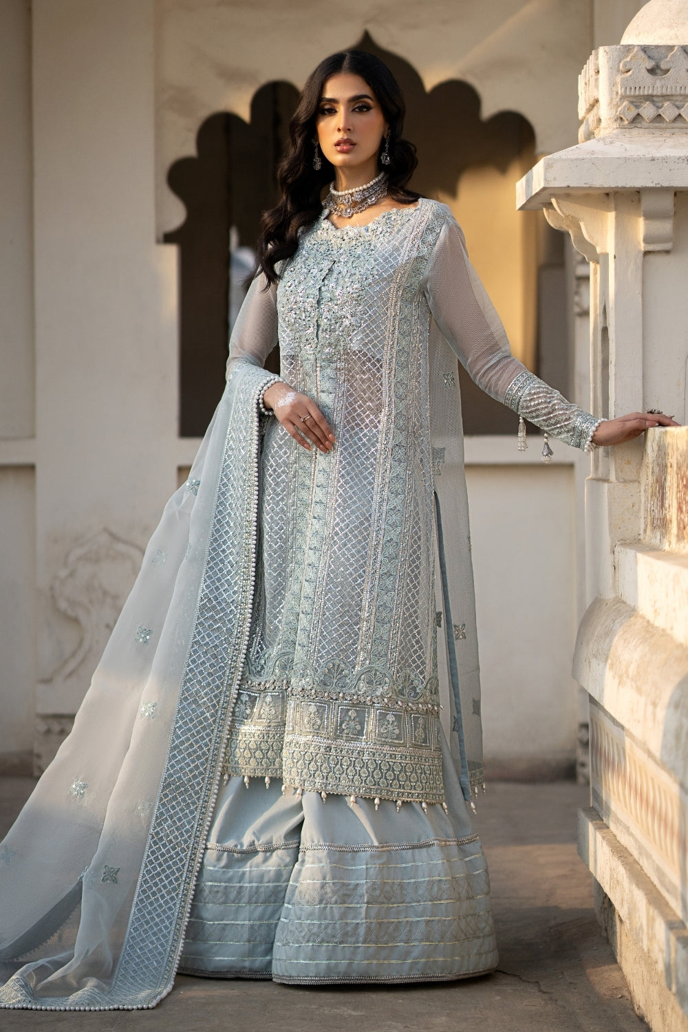 Mumtaz 3PC Unstitched | Embroidered Luxury Formal Dress