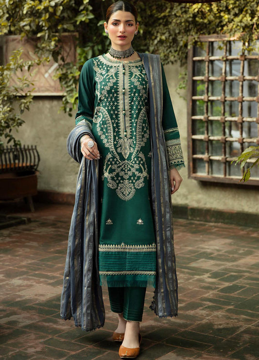 NW-04 | 3 Piece Embroidered Unstitched Suits from Qalamkar Qline Linen Collection