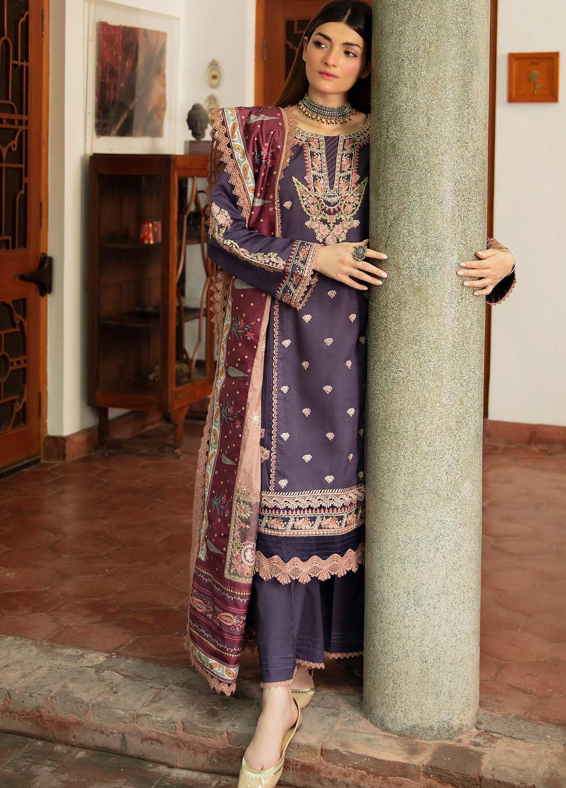 NW-09 | 3 Piece Embroidered Unstitched Suits from Qalamkar Qline Linen Collection