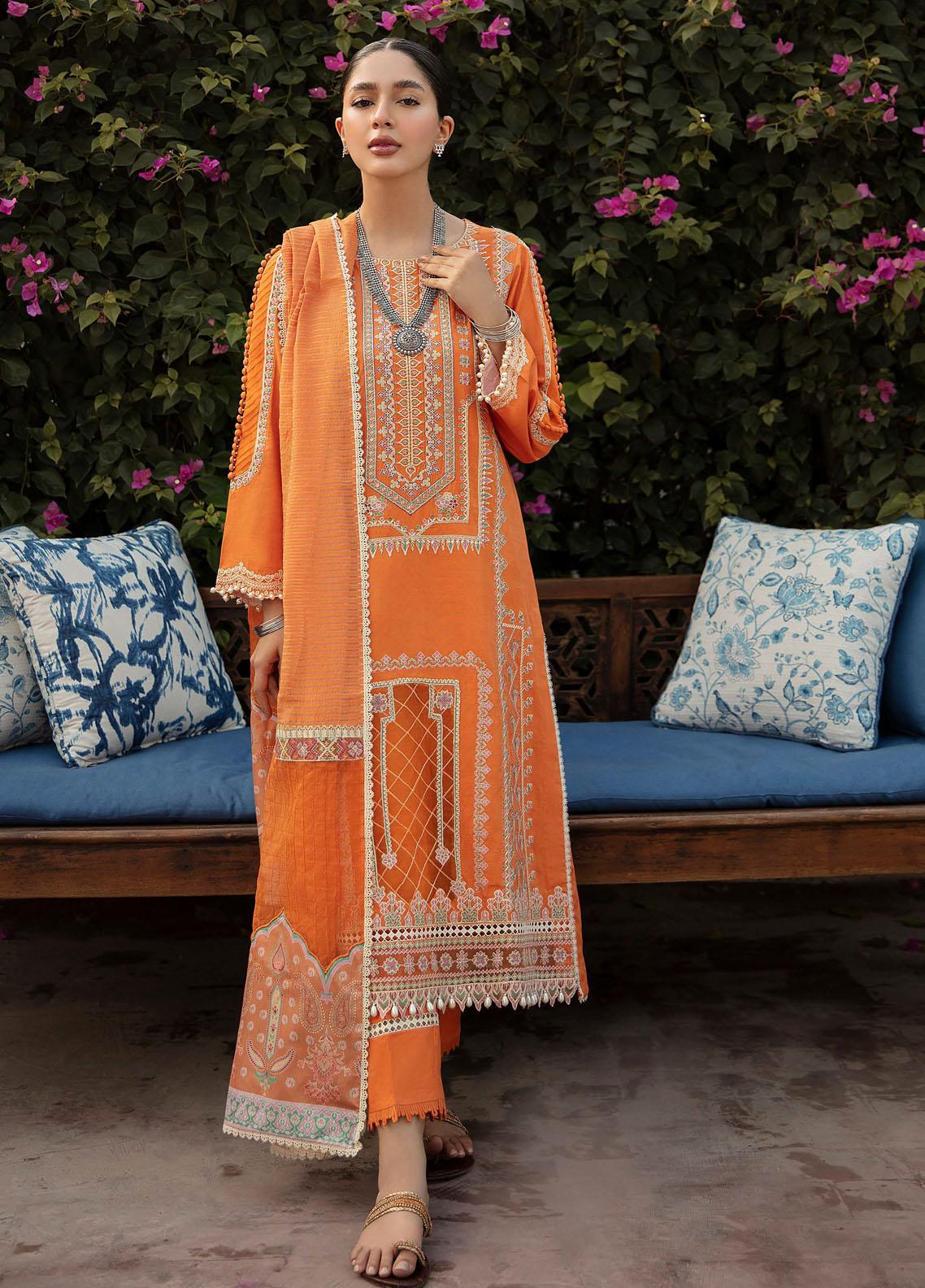 NW-12 | 3 Piece Embroidered Unstitched Suits from Qalamkar Qline Linen Collection