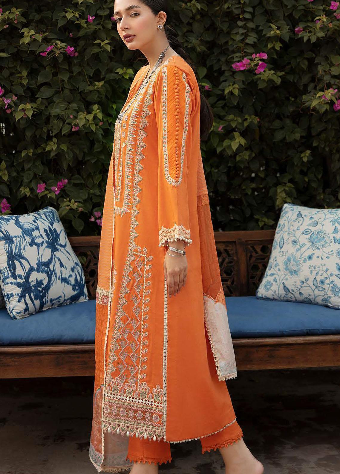 NW-12 | 3 Piece Embroidered Unstitched Suits from Qalamkar Qline Linen Collection