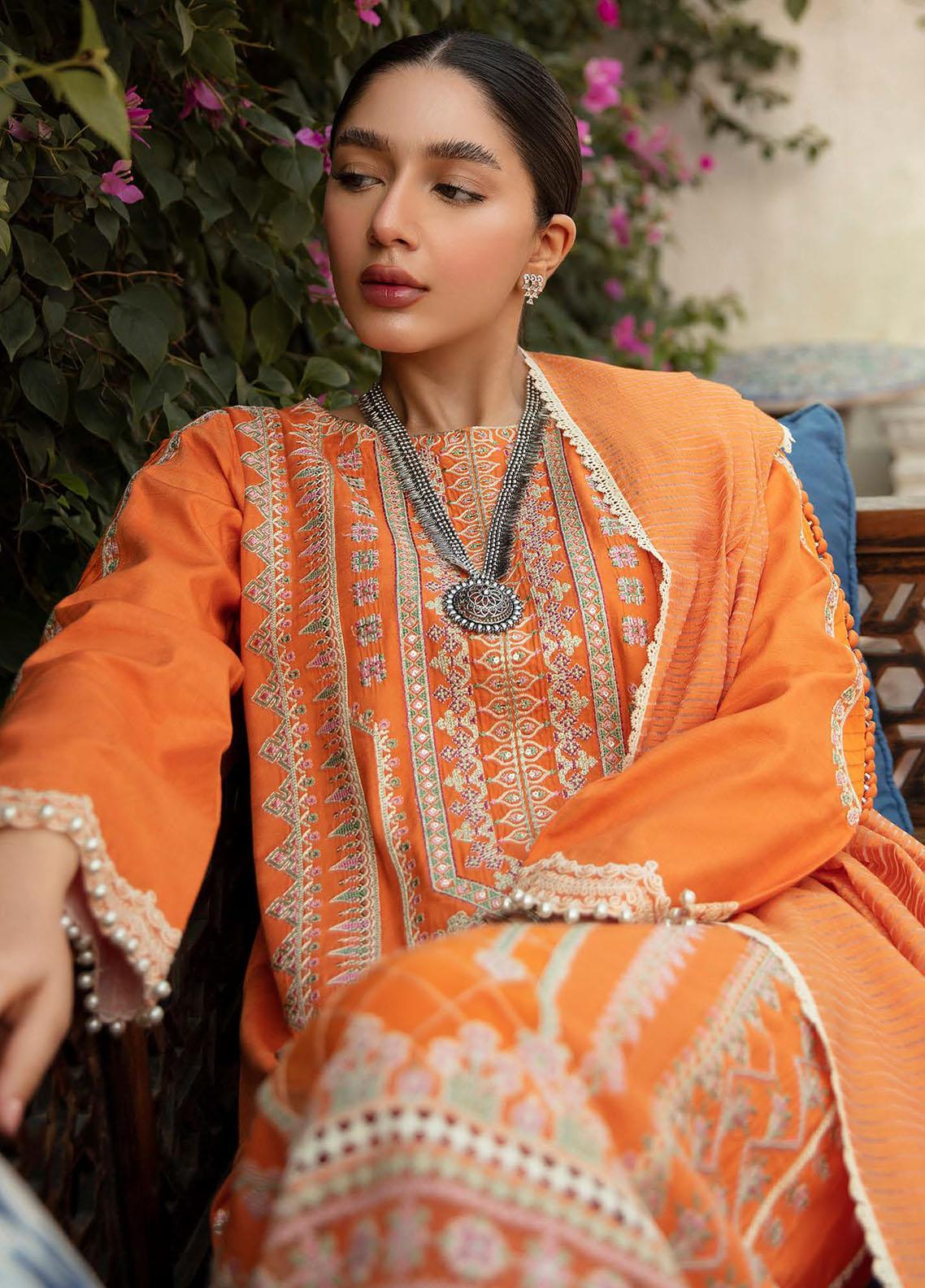 NW-12 | 3 Piece Embroidered Unstitched Suits from Qalamkar Qline Linen Collection