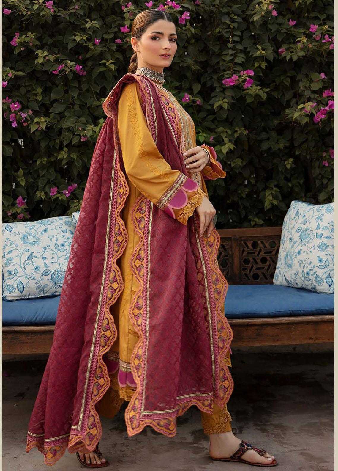 NW-13 | 3 Piece Embroidered Unstitched Suits from Qalamkar Qline Linen Collection