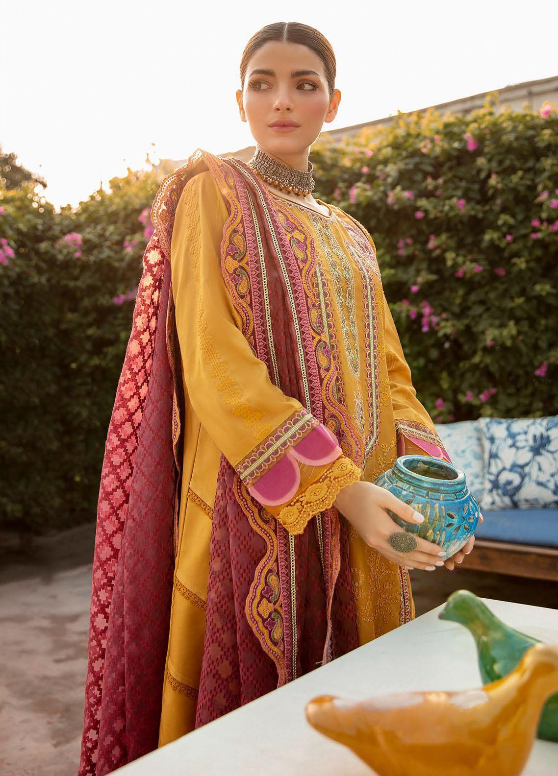 NW-13 | 3 Piece Embroidered Unstitched Suits from Qalamkar Qline Linen Collection