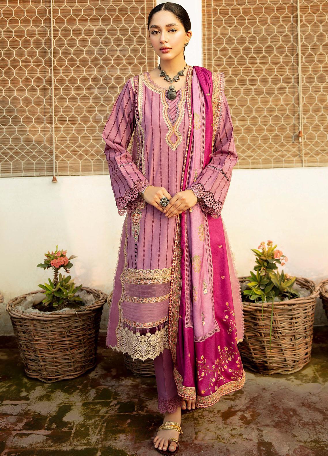 NW-14 | 3 Piece Embroidered Unstitched Suits from Qalamkar Qline Linen Collection