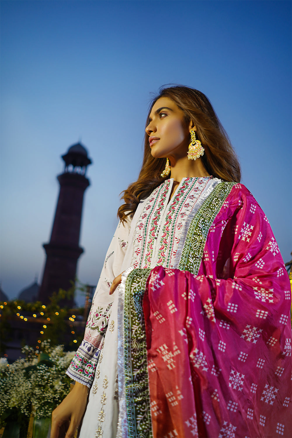 3 PC Unstitched Embroidered Suit